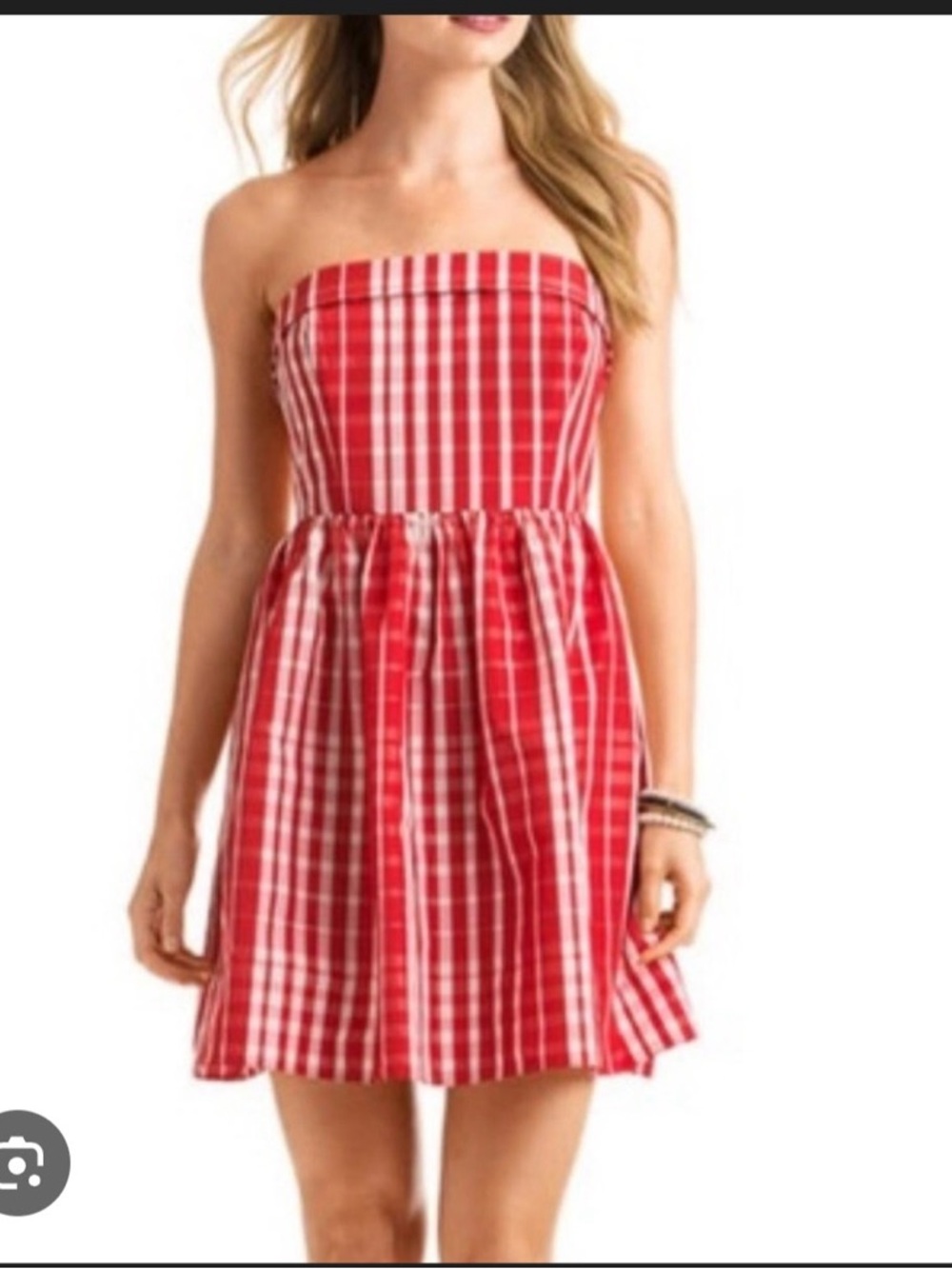 VINEYARD VINES‎  strapless dress 78% polyester, 32% silk